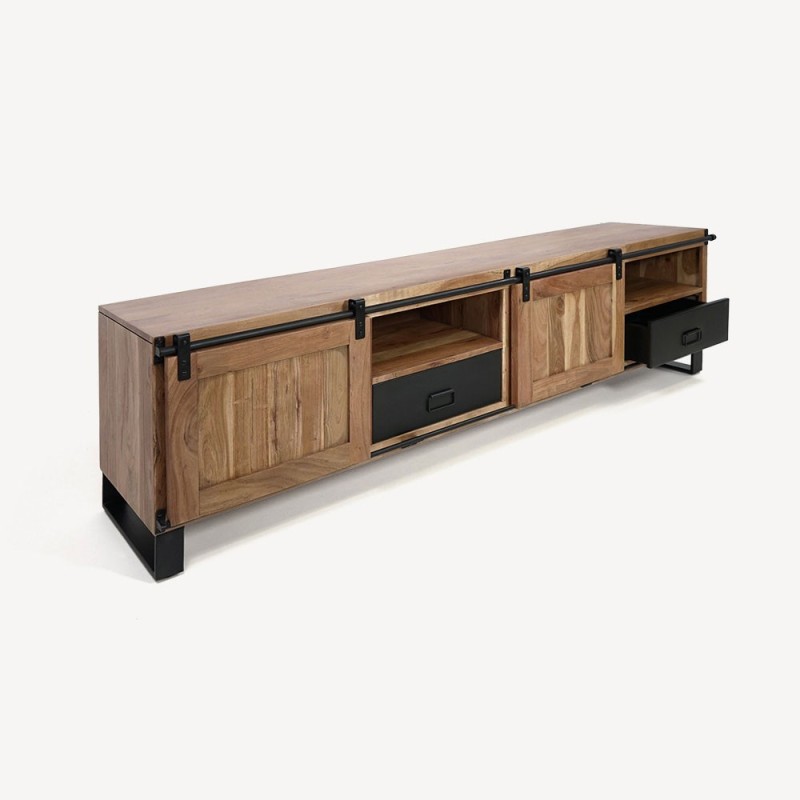 TV-meubel hout en metaal 200 cm - Osaka