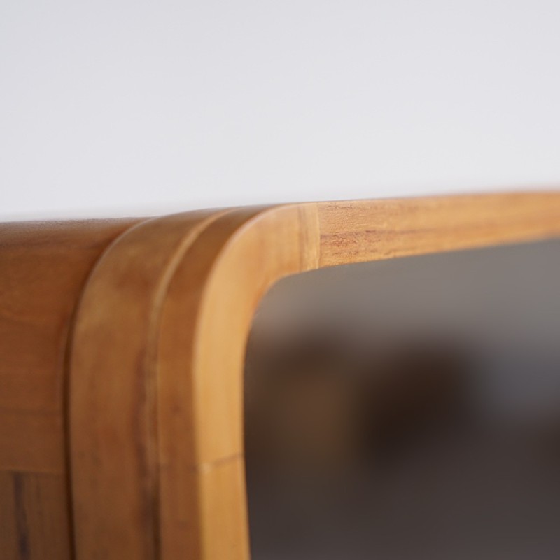 Teakhouten badkamerspiegel met opbergvak - Indira