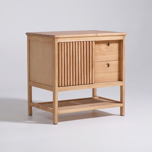 Badkamermeubel onder wastafel in hout 80 cm - Rohini