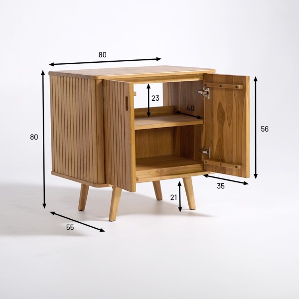 Massief teak badmeubel 80 cm - Neha