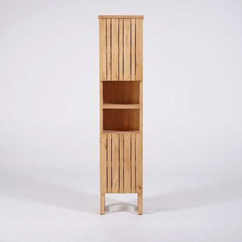 Massief houten vrijstaande badkamerzuil - Satya