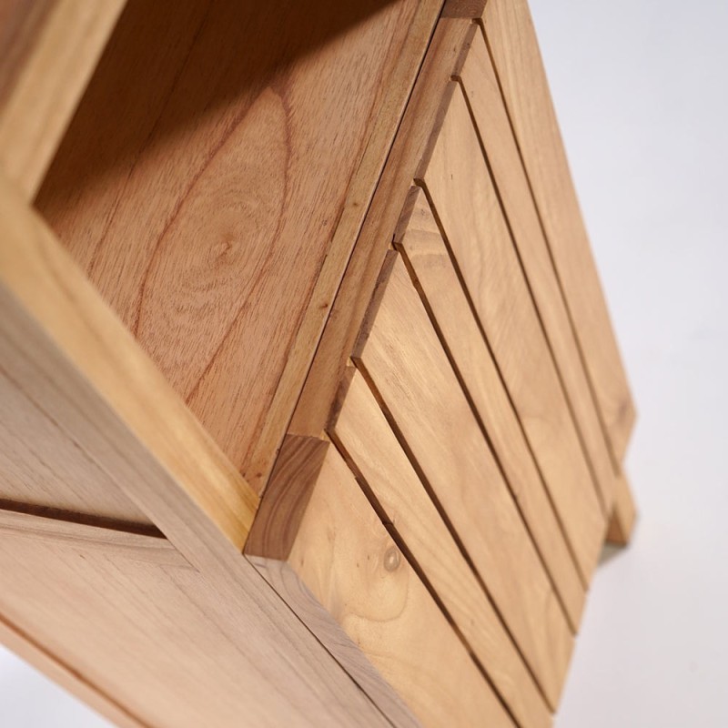 Massief houten vrijstaande badkamerzuil - Satya