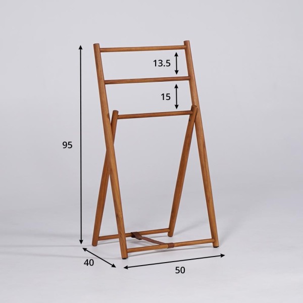 Massief teak handdoekenrek - Cannella