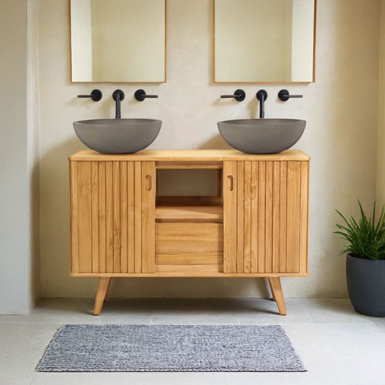 Massief teak badkamermeubel 120 cm - Neha