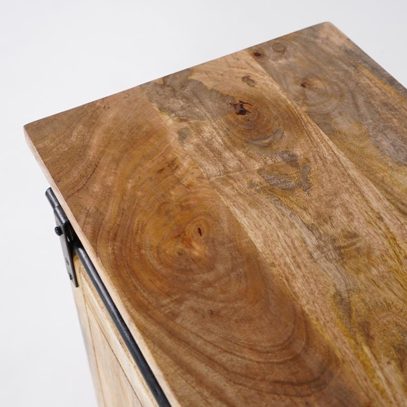 Massief houten en metalen wijnkelder dressoir - Paris