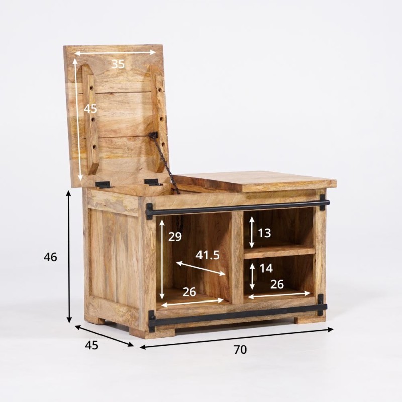 Massief houten kistbank - Parijs