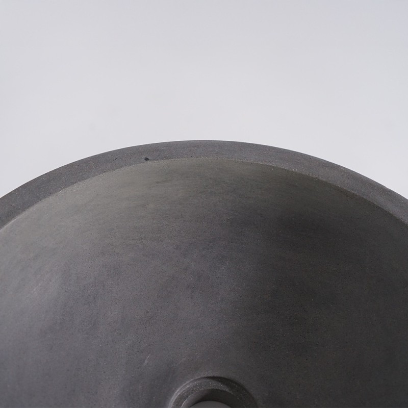 Ronde grijze terrazzo waskom, diameter 40 cm - Megha