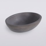 Ovaal betonnen waskom - Diep antraciet - Raw Blend