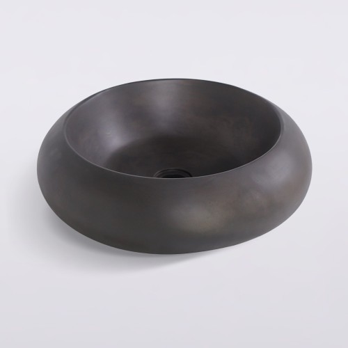 Ronde betonnen waskom - Diep antraciet - Concrete Essence