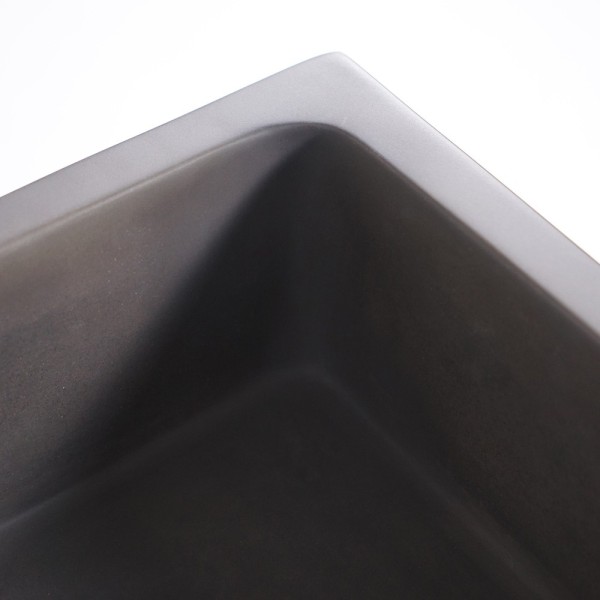 Rechthoekig betonnen waskom - Diep antraciet - Slate Wave