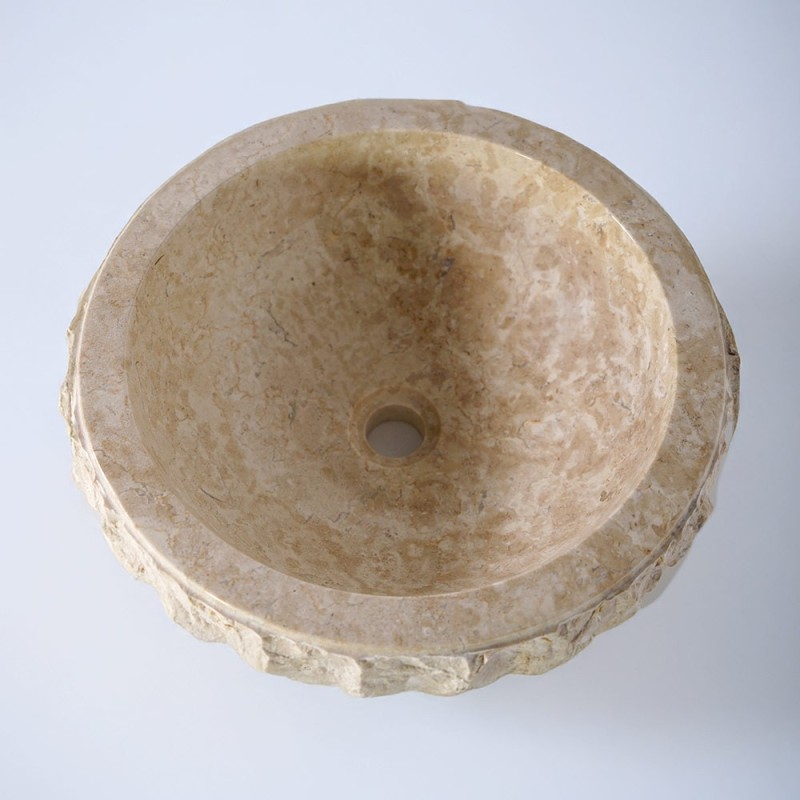 Vrijstaande wastafel natuursteen - Abstrak