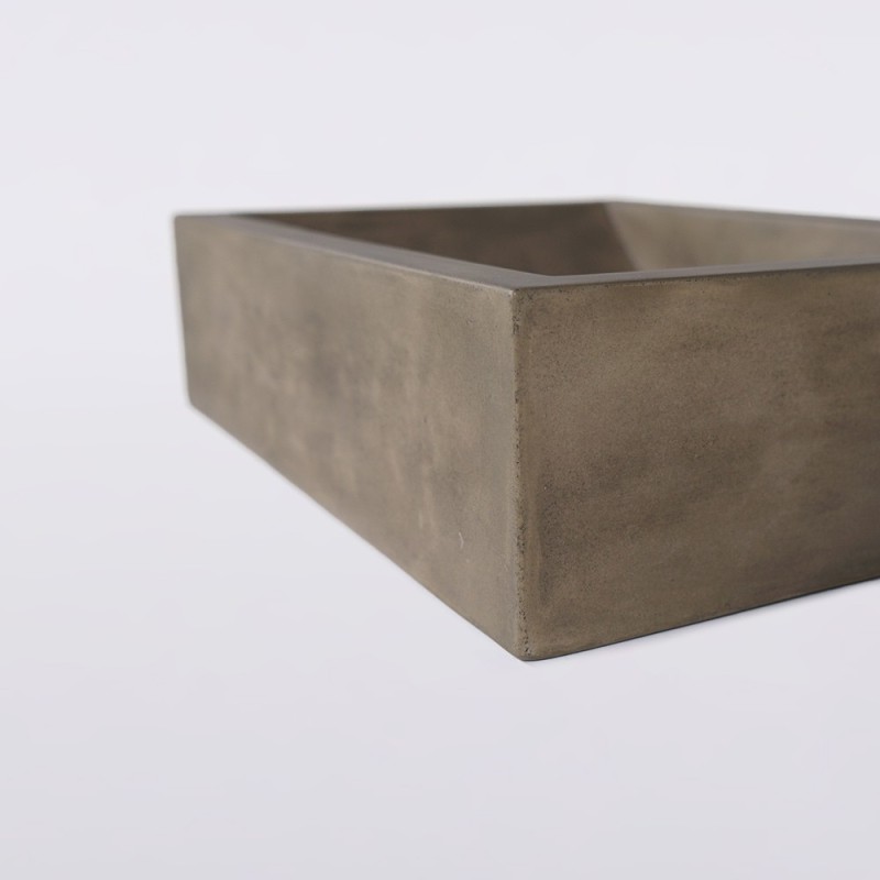 Rechthoekig betonnen waskom - Natuurlijke kleur - Pure Cast
