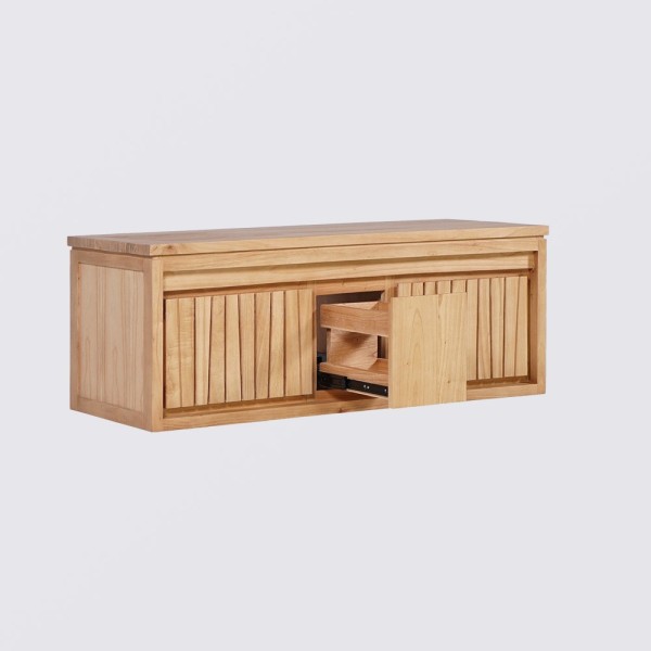 Natuur houten badkamermeubel 120 cm - Neo