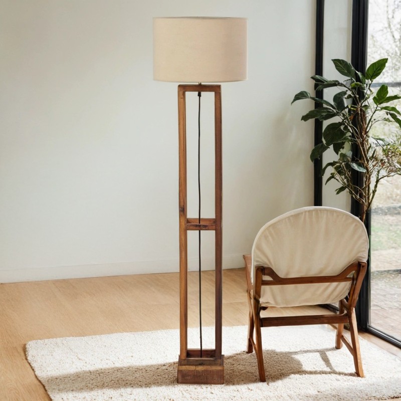 Vloerlamp van natuurlijk hout - Heritage
