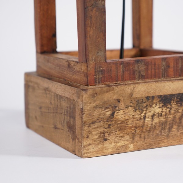 Tafellamp met naturel houten voet - Heritage
