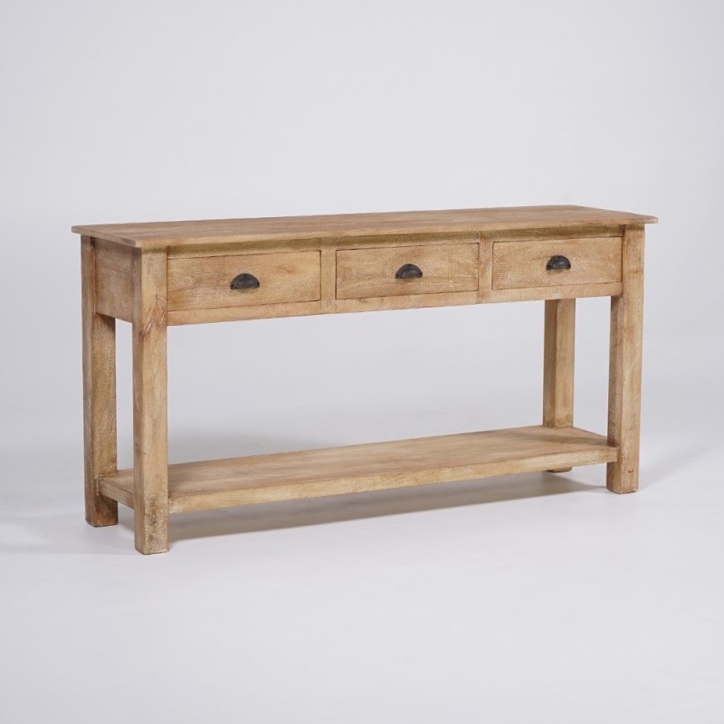 Natuurhouten console 3 laden - Hout