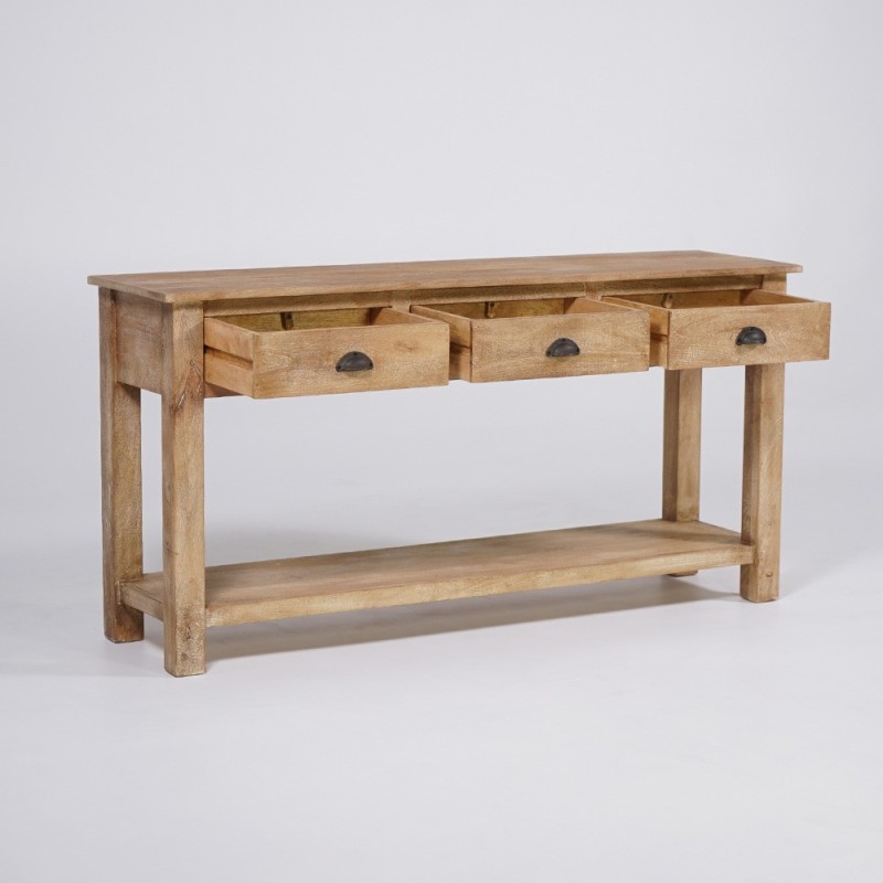 Natuurhouten console 3 laden - Hout