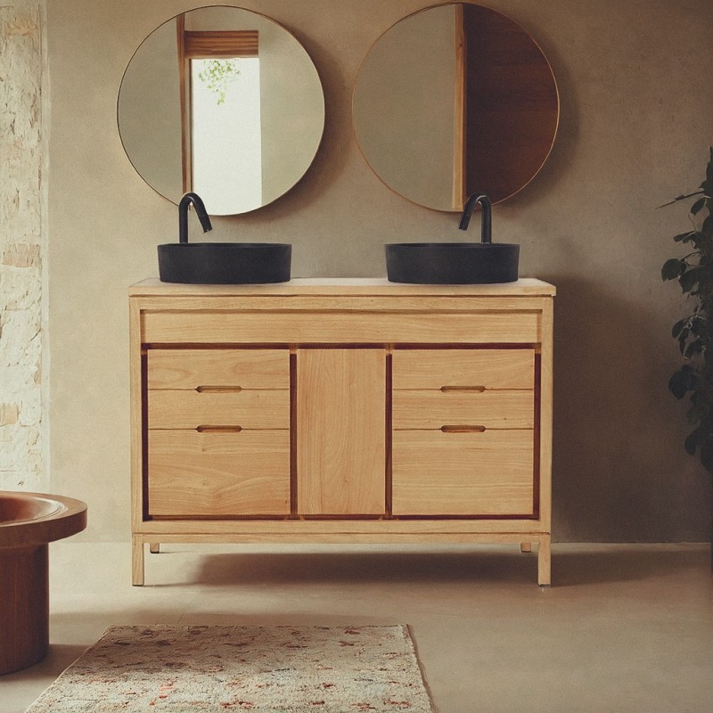 Massief houten badmeubel 120 cm - Ashwini