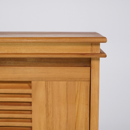 Dubbele massief teakhouten waskom 120 cm - Mira