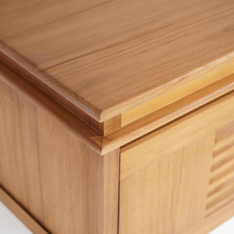 Dubbele massief teakhouten waskom 120 cm - Mira