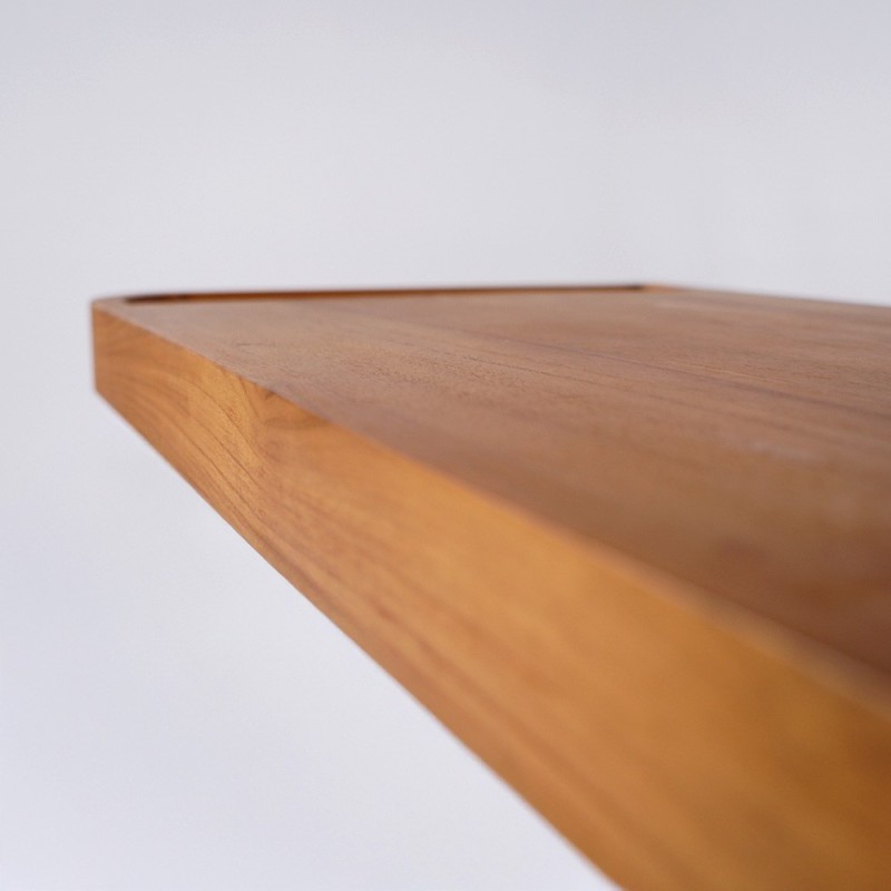 Teakhouten wandplank voor wastafel - Lattis