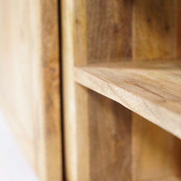 Hout en metaal industriële TV-meubel 200 cm - Paris