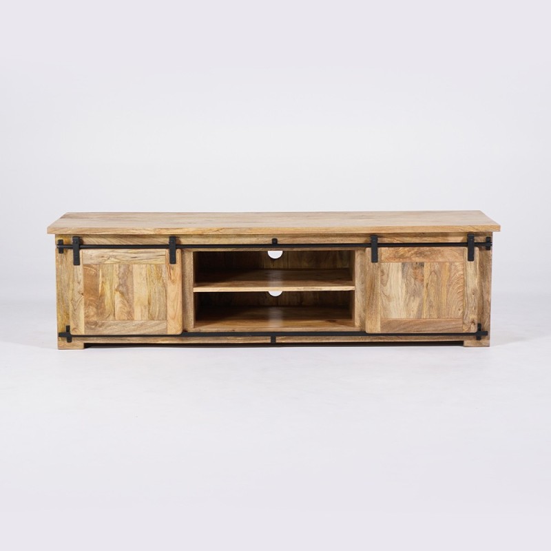 Hout en metaal industriële TV-meubel 180cm - Paris