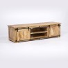 Hout en metaal industriële TV-meubel 180cm - Paris