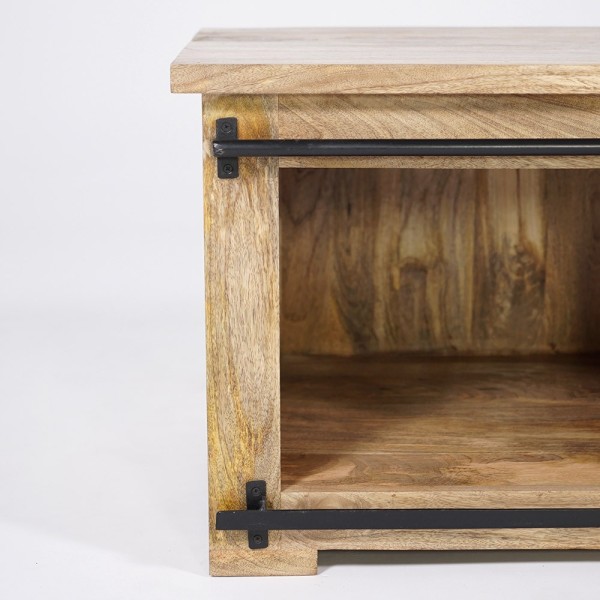 Hout en metaal industriële TV-meubel 180cm - Paris