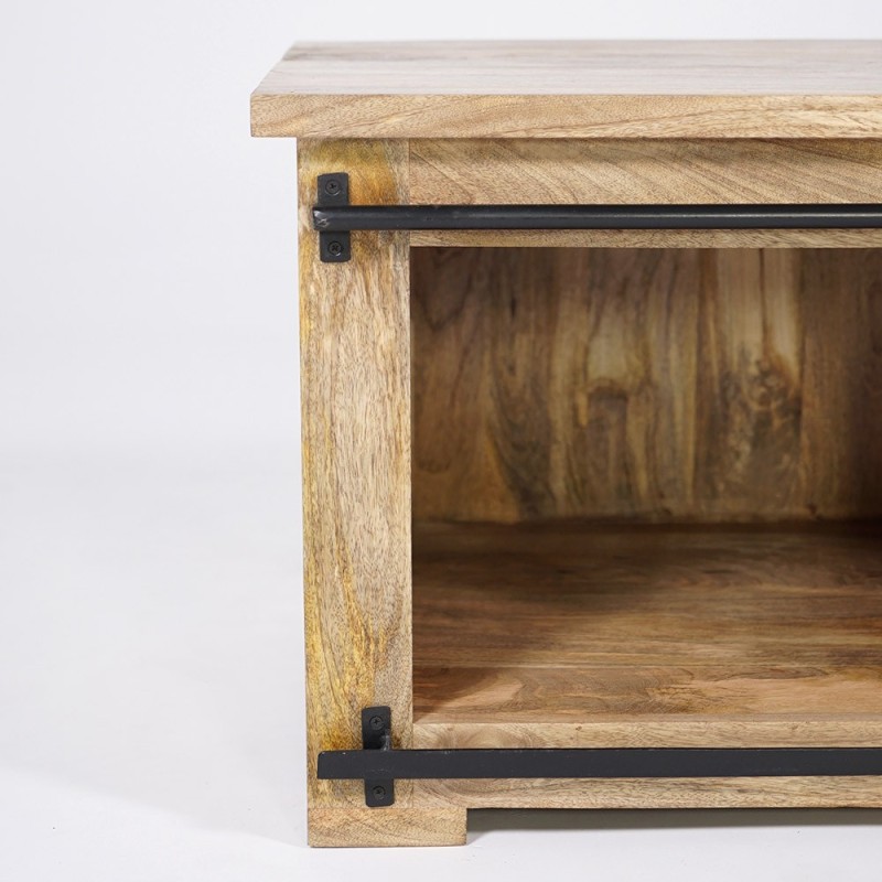 Hout en metaal industriële TV-meubel 180cm - Paris