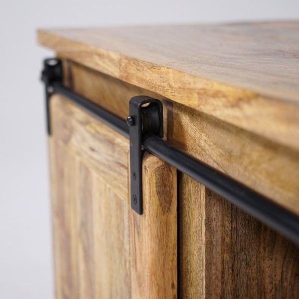 Hout en metaal industriële TV-meubel 180cm - Paris