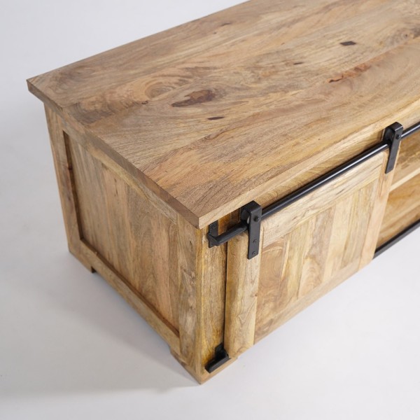 Hout en metaal industriële TV-meubel 180cm - Paris