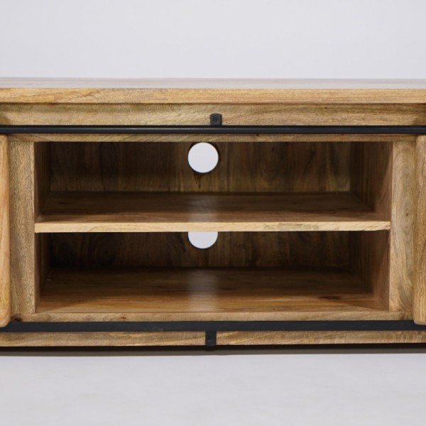 Hout en metaal industriële TV-meubel 180cm - Paris