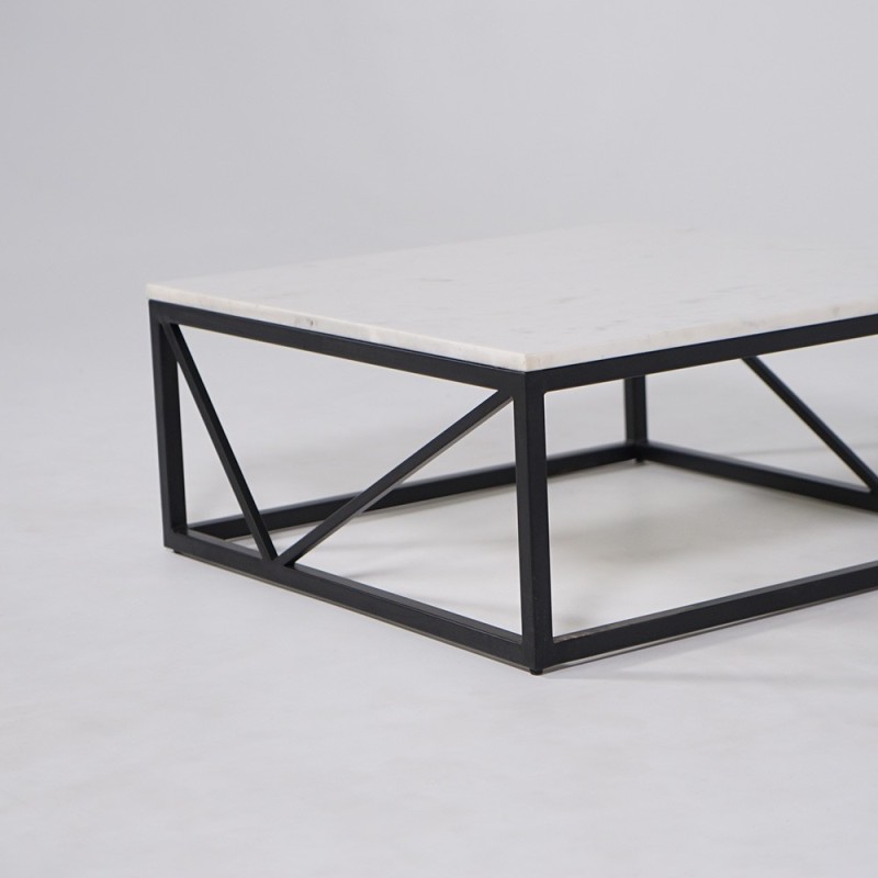 Salontafel vierkant marmer wit - Verona