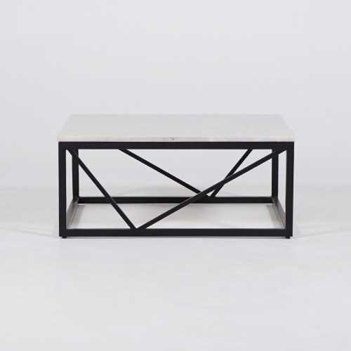 Salontafel vierkant marmer wit - Verona