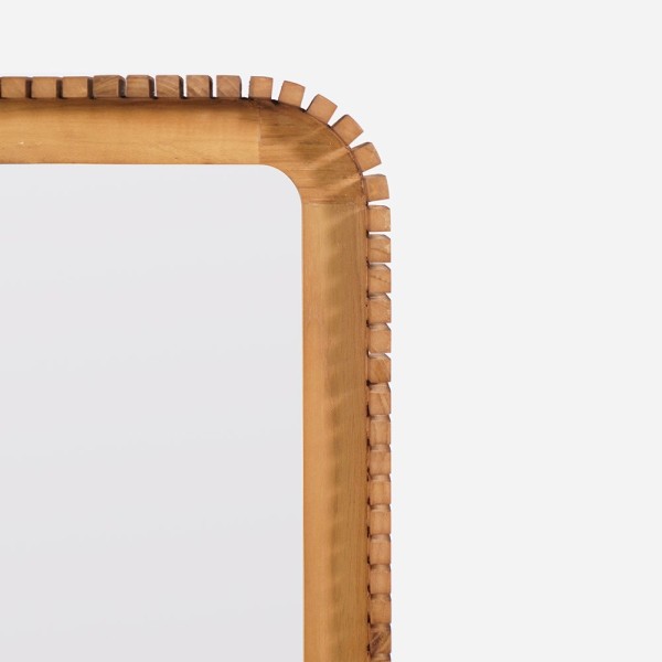 Rechthoekige teak houten spiegel 80 x 60 cm - Beria