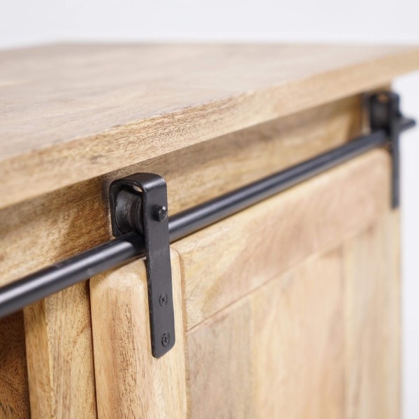 Hout en metaal industriële TV-meubel 120 cm - Paris