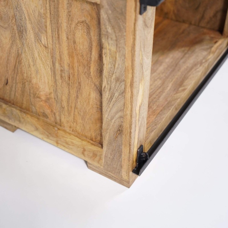 Hout en metaal industriële TV-meubel 120 cm - Paris