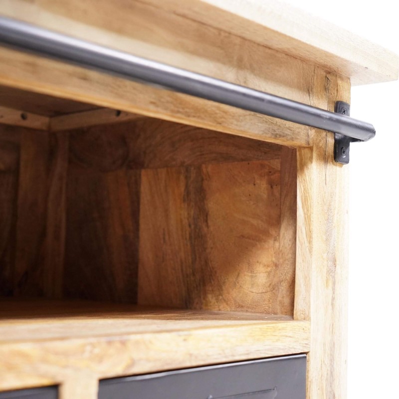Hout en metaal industriële TV-meubel 120 cm - Paris