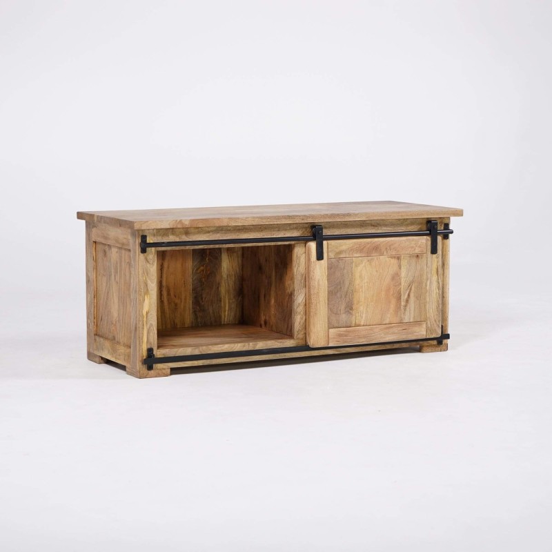 Hout en metaal industriële TV-meubel 120 cm - Paris