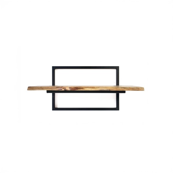 Wandrek 70 cm met massief houten plank en natuurlijke rand