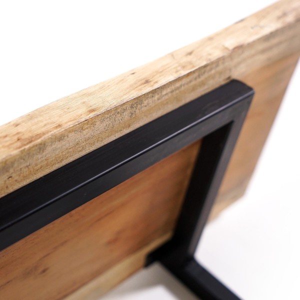 Wandrek 70 cm met massief houten plank en natuurlijke rand