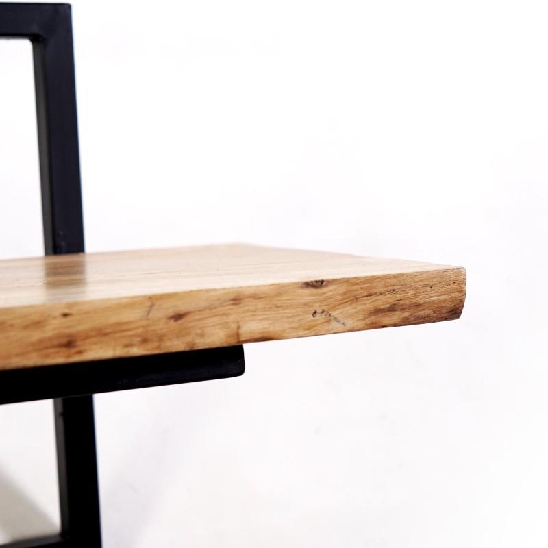 Wandrek 50 cm met massief houten plank en natuurlijke rand