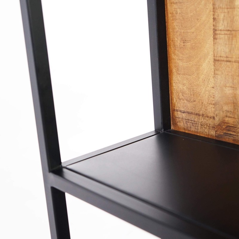 Boekenkast / wandrek in metaal en natuurlijk hout 50 cm – Diane