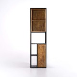 Boekenkast / wandrek in metaal en natuurlijk hout 50 cm – Diane
