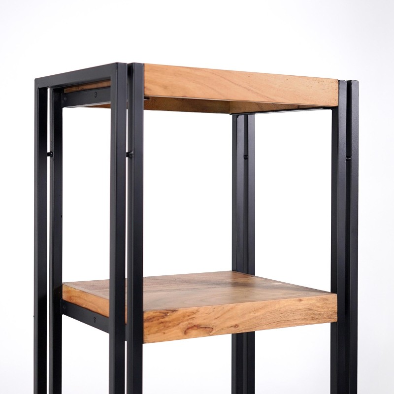 Industriële kolomkast in massief hout en metaal 50 x 180 – Liverpool