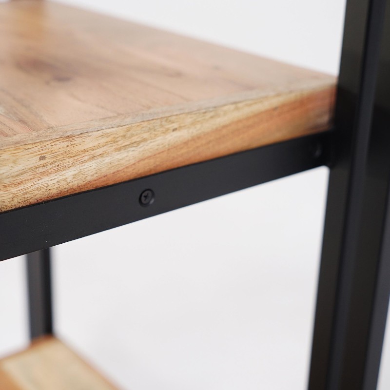 Industriële kolomkast in massief hout en metaal 50 x 180 – Liverpool