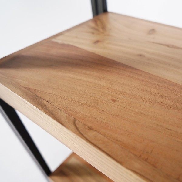 Industriële kolomkast in massief hout en metaal 50 x 180 – Liverpool