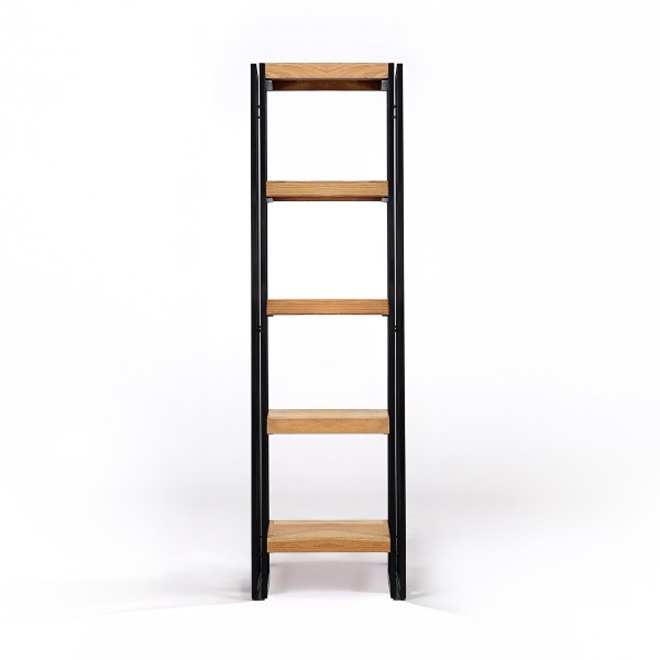 Industriële kolomkast in massief hout en metaal 50 x 180 – Liverpool
