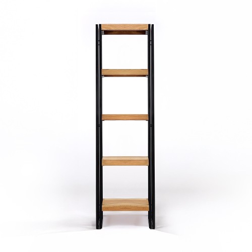 Industriële kolomkast in massief hout en metaal 50 x 180 – Liverpool